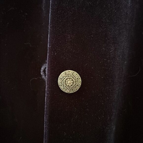 Sno Skins Crushed Velvet Large Blue collared Shirt - Picture 3 of 9